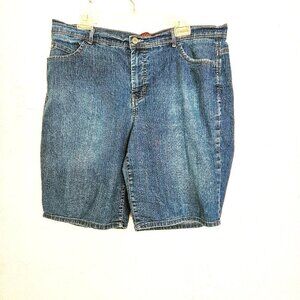 Gloria Vanderbilt Plus Size Everyday Casual Denim Bermuda Shorts Size16W